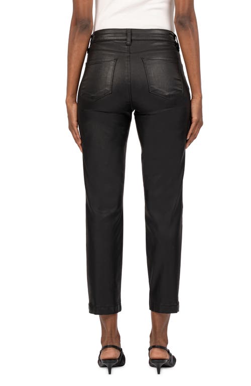 Shop Kut From The Kloth Reese Coated Ankle Slim Straight Leg Jeans In Black