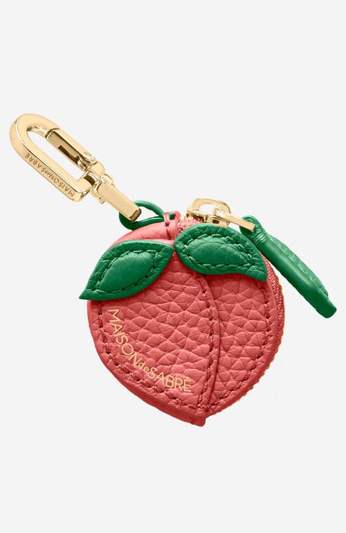 Shop Maison De Sabre Maison De Sabré The Sabremoji Fruit Charm In Peach