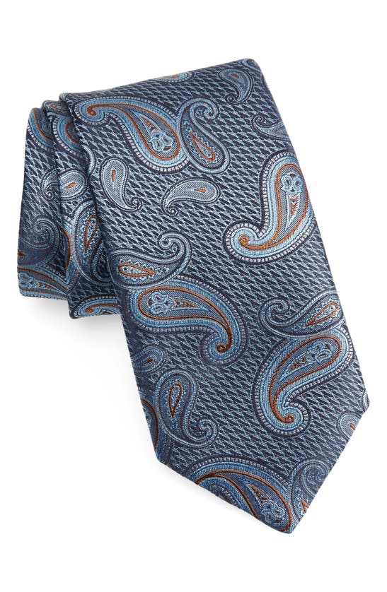 Canali Men's Paisley Silk Jacquard Tie In Blue