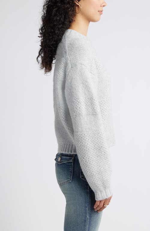 Shop Bp. Textured Relaxed Sweater In Grey Micro