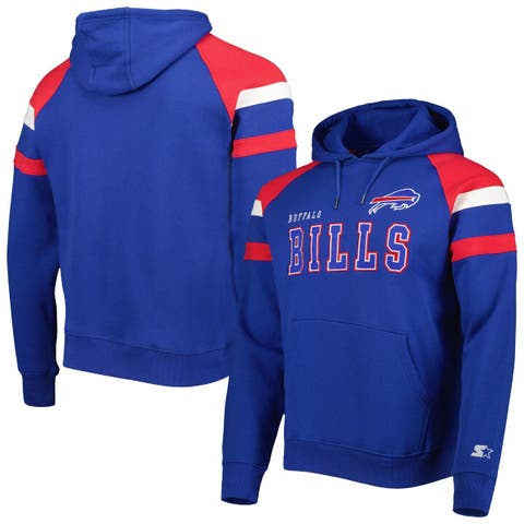 Men's Starter Royal Buffalo Bills Draft Fleece Raglan Pullover Hoodie