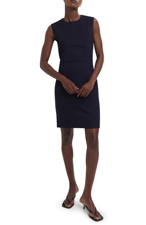 Mango Sleeveless Sheath Dress In Dark Navy