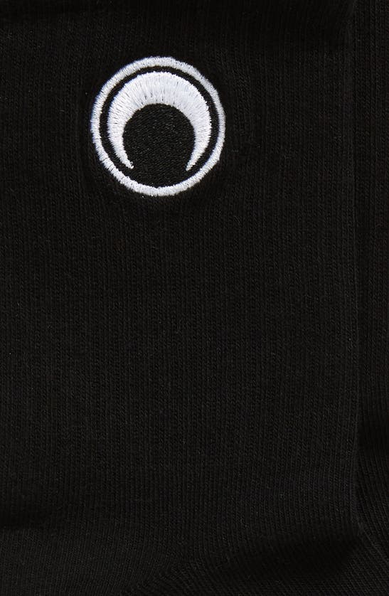 Shop Marine Serre Embroidered Olympic Moon Crew Socks In Black