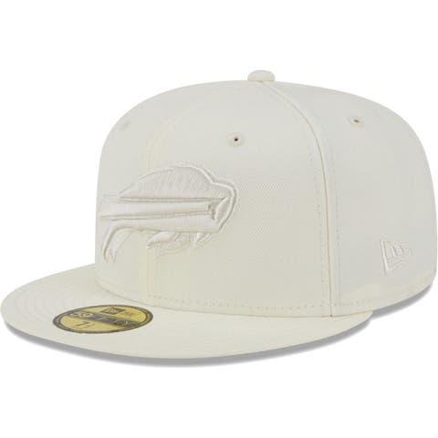 Men's New Era White Buffalo Bills Omaha Historic Logo 59FIFTY Fitted Hat