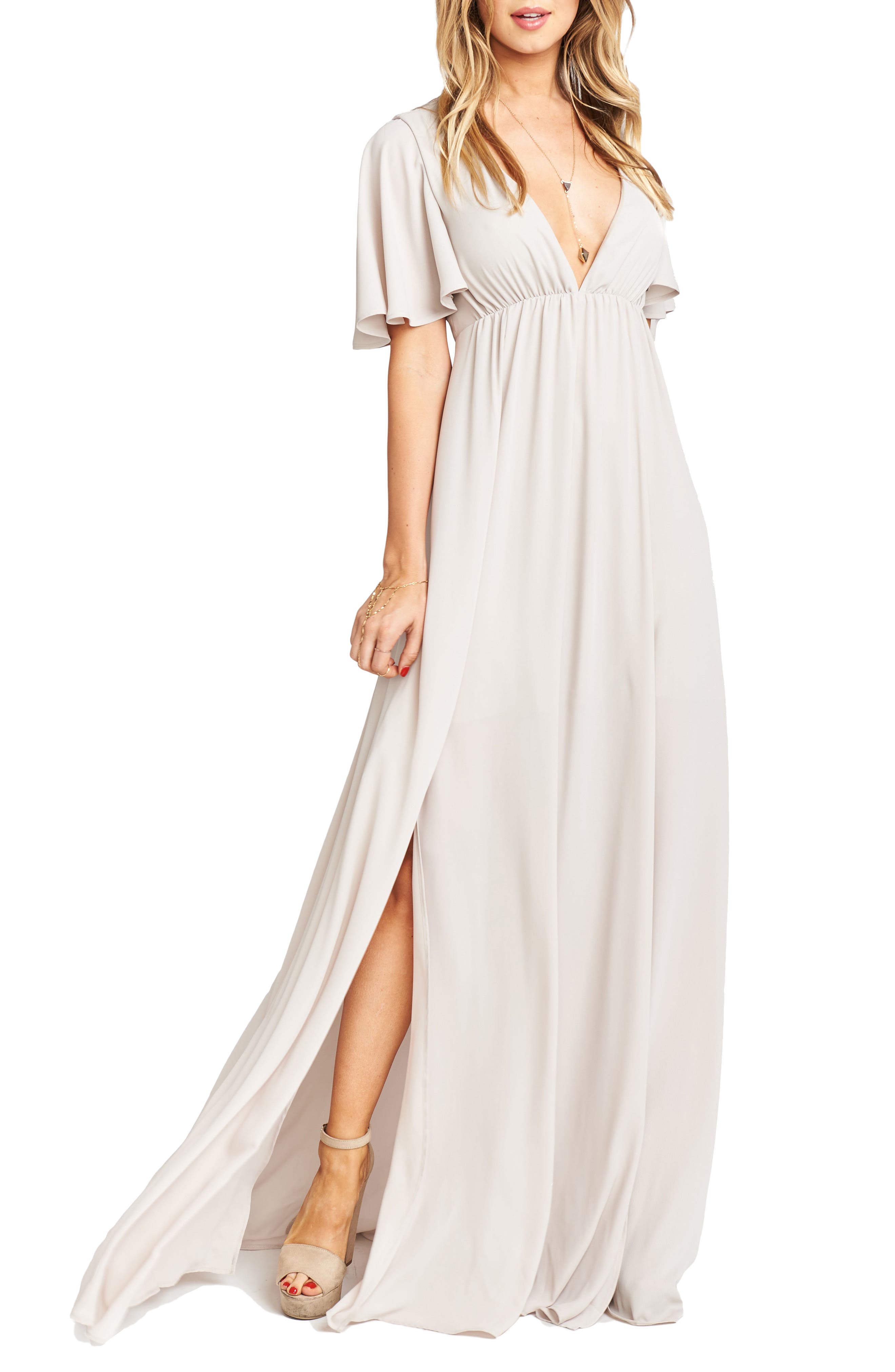 faye flutter maxi dress