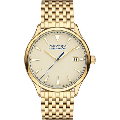 Movado Heritage Calendoplan Bracelet Watch, 40Mm