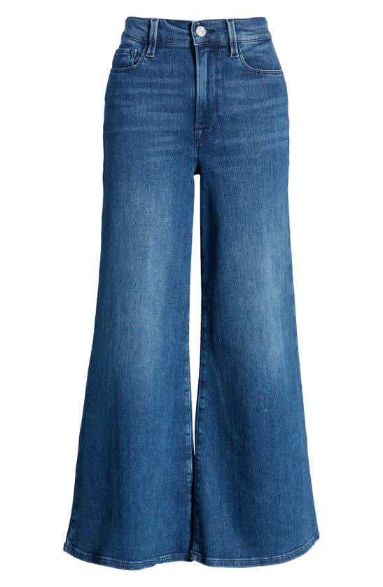 Shop Frame Le Palazzo Crop Wide Leg Jeans In Temple