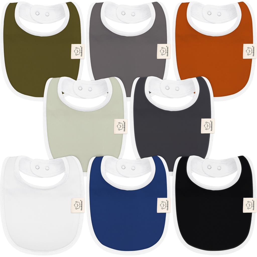 Keababies 8-pack Baby Drool Bibs In Basics