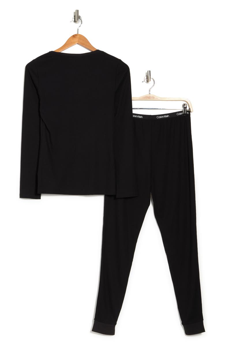 Calvin Klein Long Sleeve Rib Jogger Pajama Set | Nordstromrack