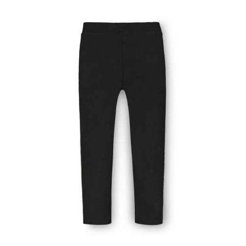 Shop Hope & Henry Baby Girls' Ponte Pant With Side Stripe, Infant In Black With Gold