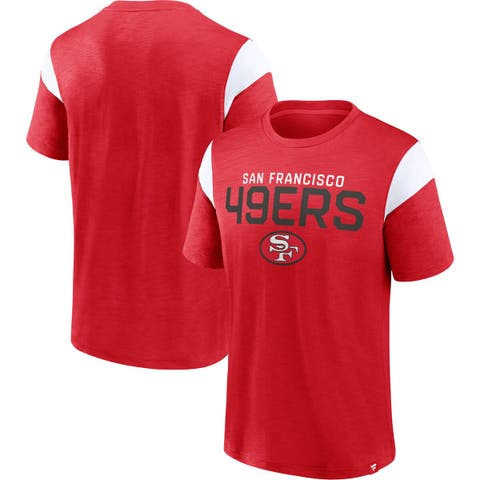 New Era Apparel Women's San Francisco 49ers Sublimated Red Three-Quarter  Sleeve T-Shirt