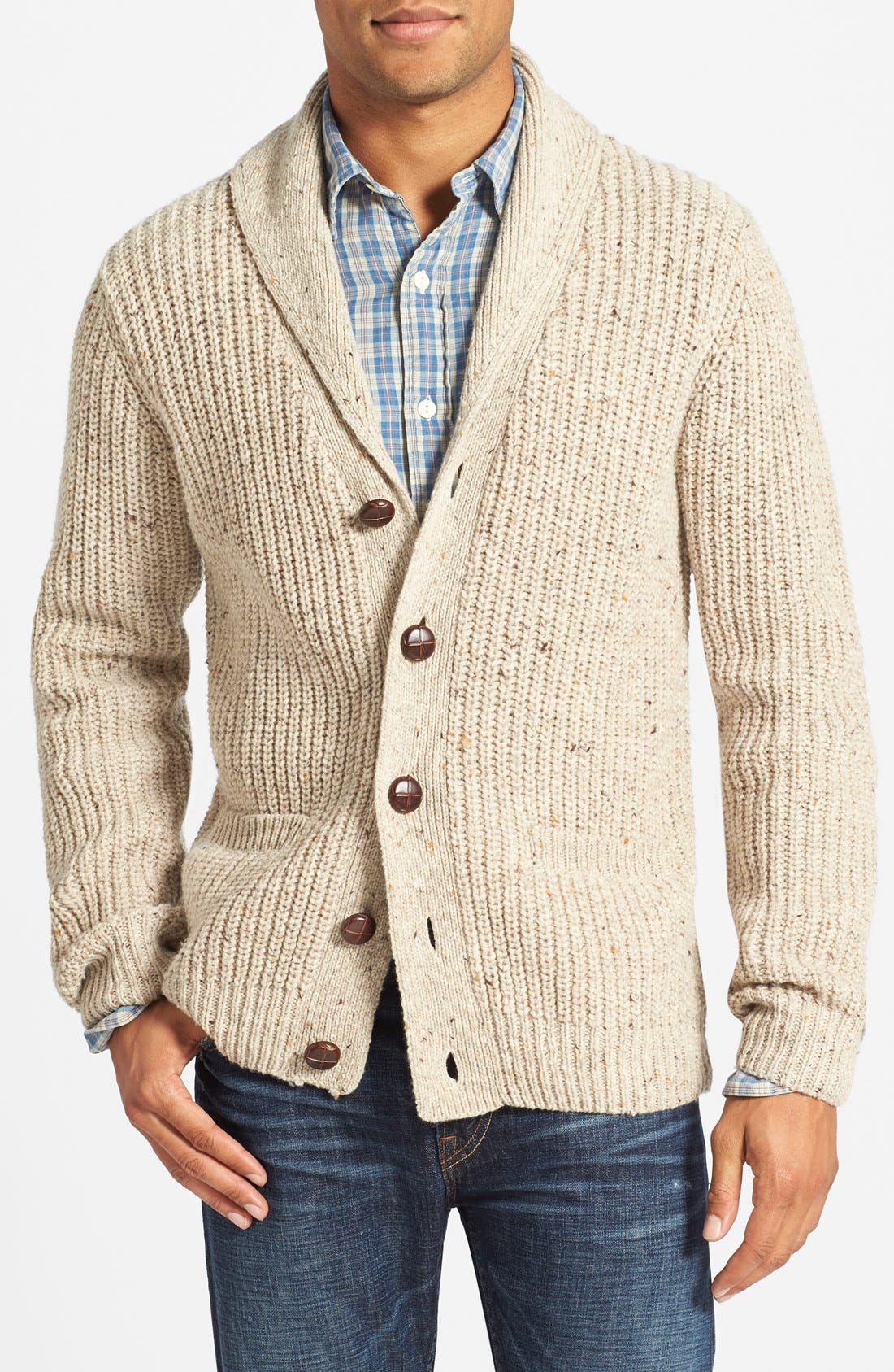 Gant Ribbed Shawl Collar Cardigan Nordstrom