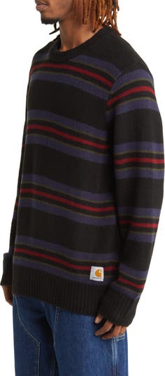 Carhartt Work In Progress Oregon Stripe Crewneck Sweater Nordstrom