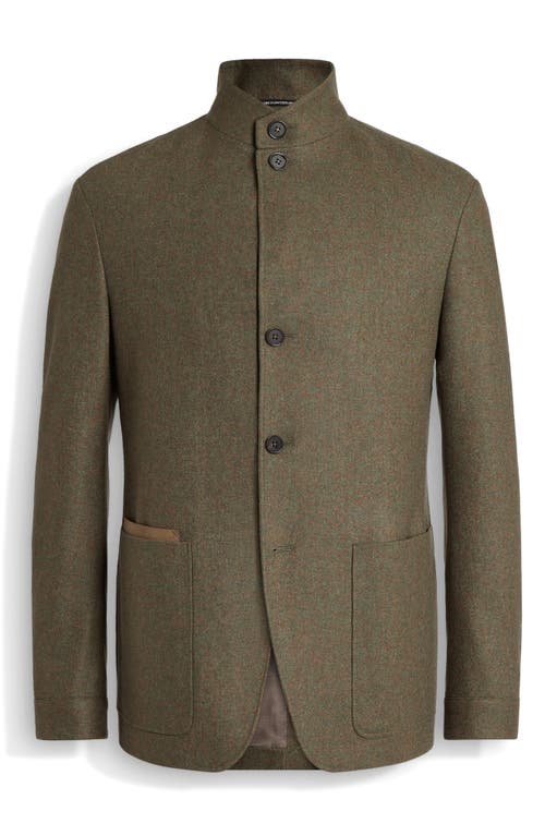 Shop Zegna Oasi Cashmere Chore Jacket In Fango