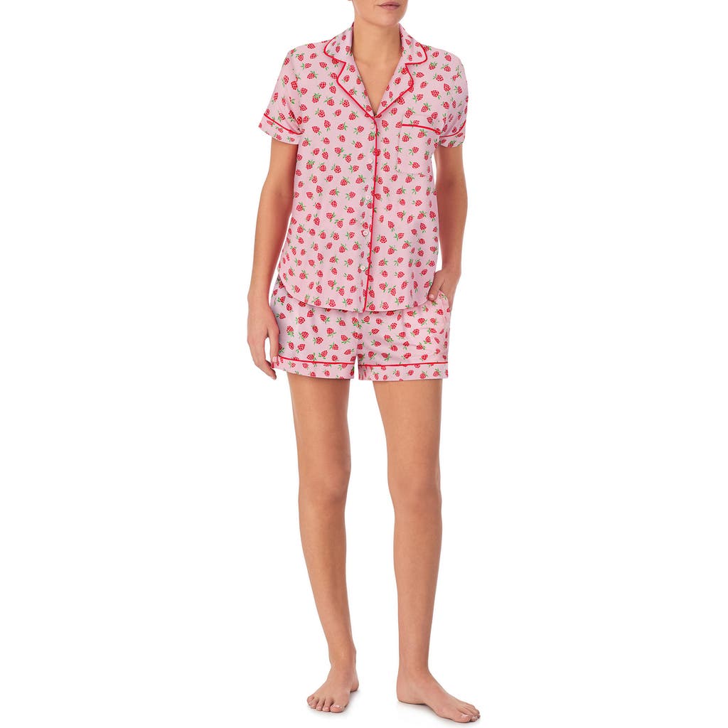 Kate Spade New York Print Short Pajamas In Pink
