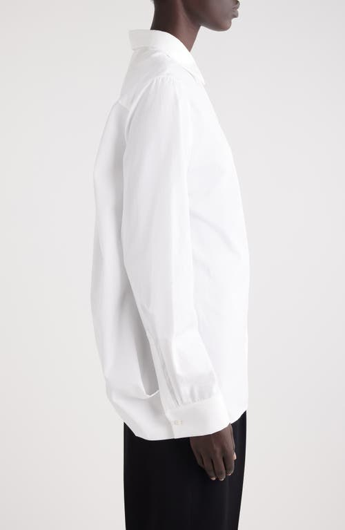 Shop Givenchy Oversize Split Back Cotton Button-up Shirt In White