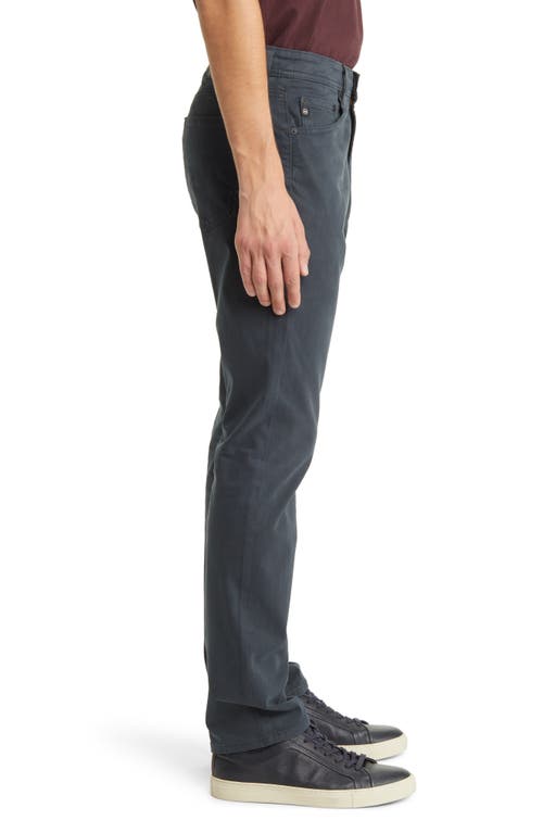 Shop Ag Everett Sueded Stretch Sateen Slim Straight Leg Pants In Melange Smoke