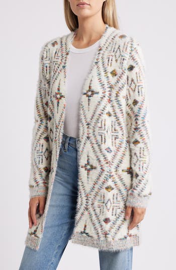 Bobeau Pattern Eyelash Cardigan Nordstrom