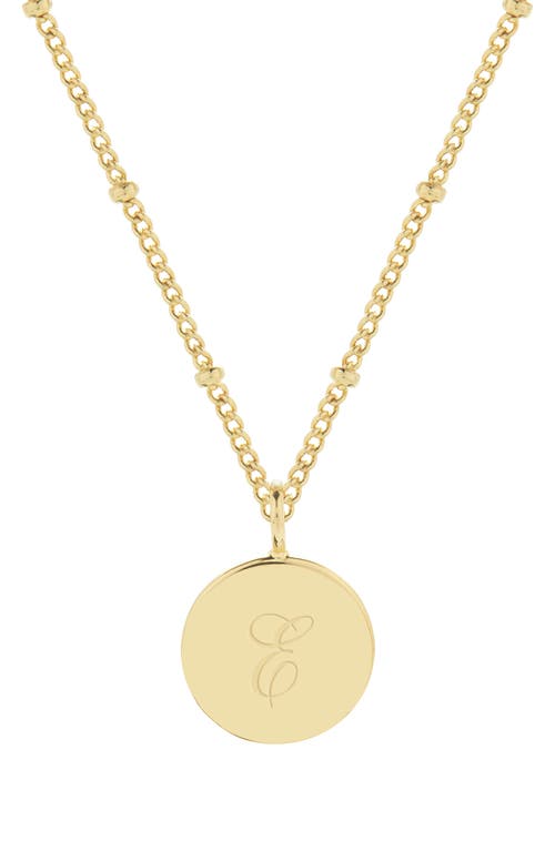 Lizzie Initial Pendant Necklace in Gold E