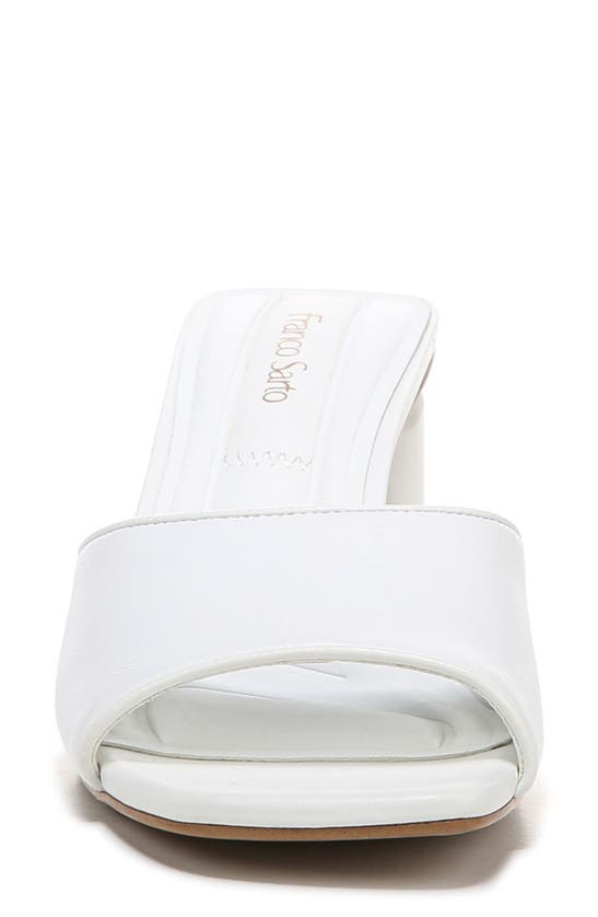 Franco Sarto Linley Womens Leather Slip On Heels In White