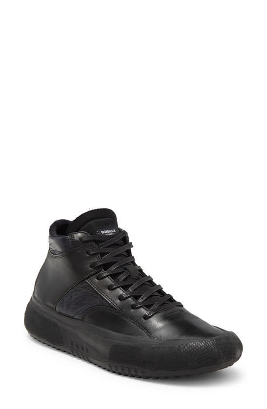 Brandblack Capri High Top Sneaker In Black Crinkle