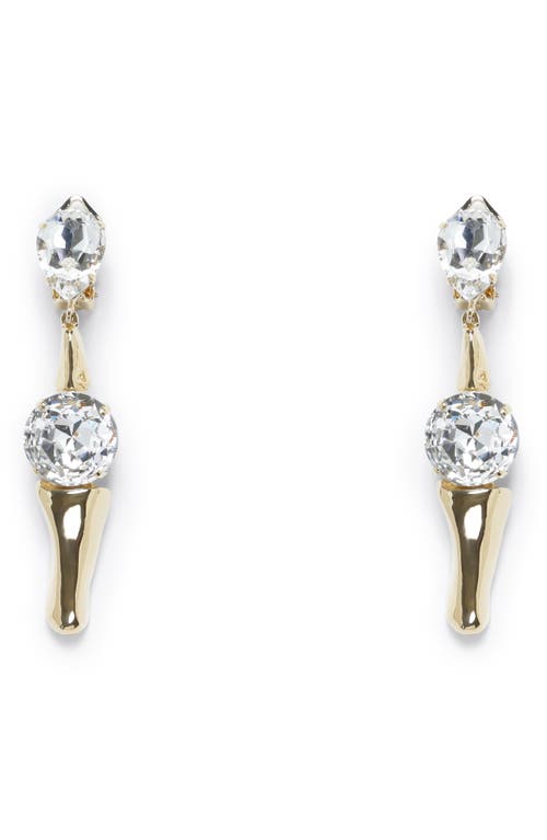 Area Bone Crystal Drop Earrings in Gold at Nordstrom