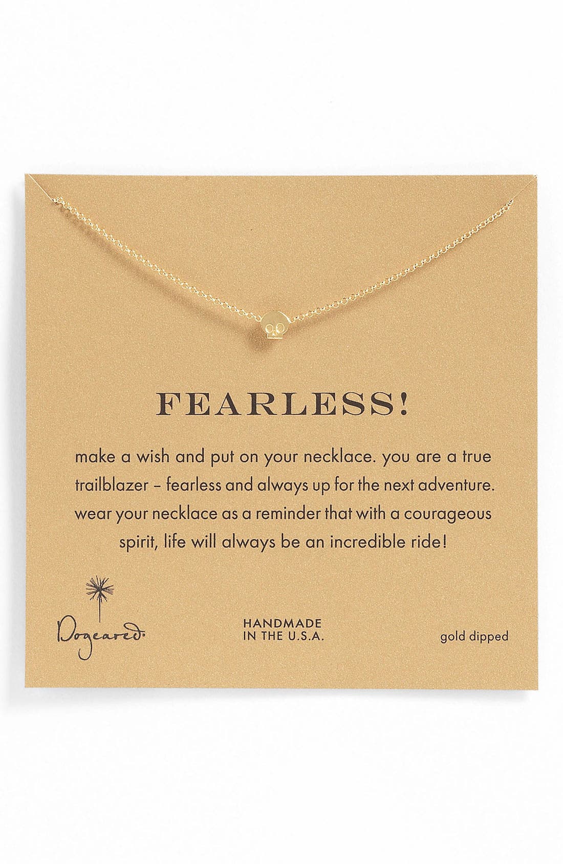 Dogeared 'Whispers Fearless' Pendant Necklace Nordstrom