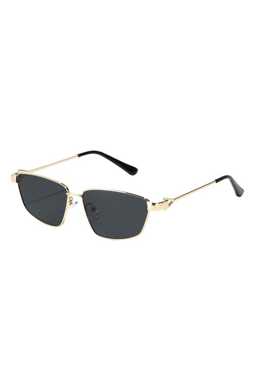Fifth & Ninth Cleo 60mm Polarized Geometric Sunglasses In Black/gold