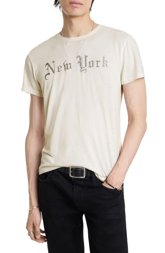 Shop John Varvatos New York Graphic T-shirt In Salt