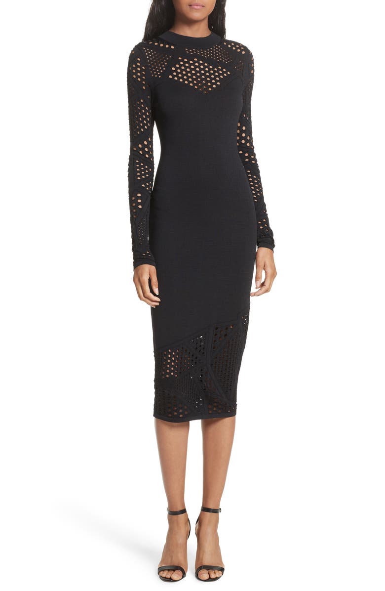 Milly Fractured Pointelle Body-Con Dress | Nordstrom
