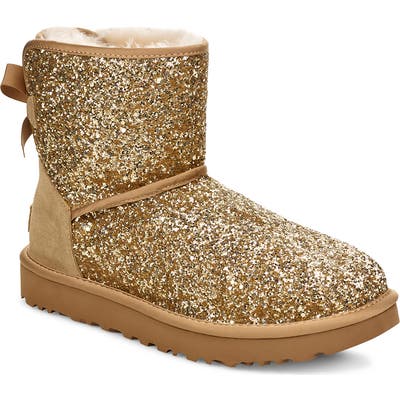 UGG Classic Cosmos Bow Mini Bootie, Metallic