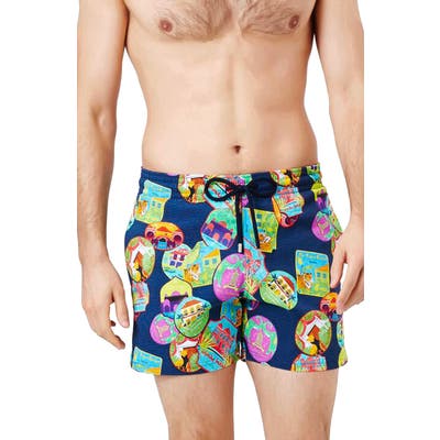 Vilebrequin Resorts Superflex Swim Trunks, Blue