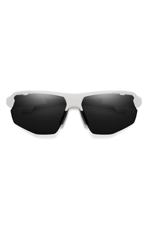 Smith Resolve Photochromic 70mm Chromapop™ Oversize Shield Sunglasses In White/black
