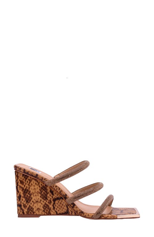 Ninety Union Angel Wedge Heel Sandal In Camel