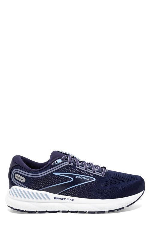 Shop Brooks Beast Gts 23 Running Shoe In Peacoat/blue/white