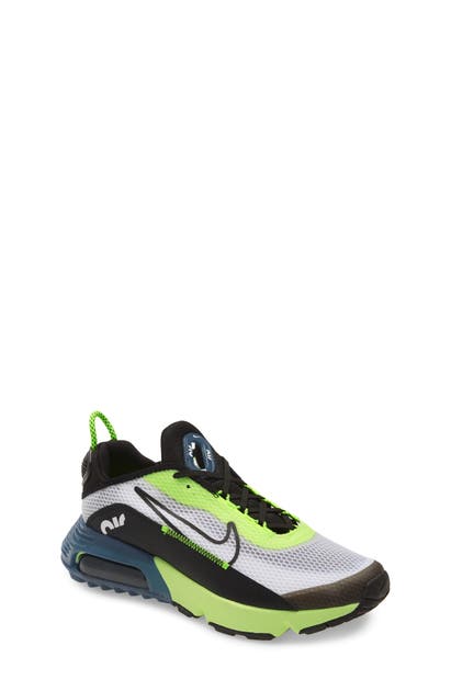 Nike Kids' Air Max 2090 Sneaker In White/ White/ Black/ Blue