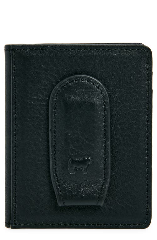 Shop Will Leather Goods Front Pocket Money Clip Wallet In Black