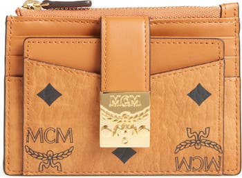 MCM Cognac Visetos Coated Canvas and Leather Patricia Top Handle