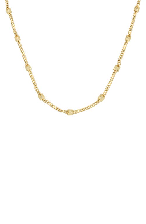 Shop Allsaints Nugget Collar Necklace In Gold