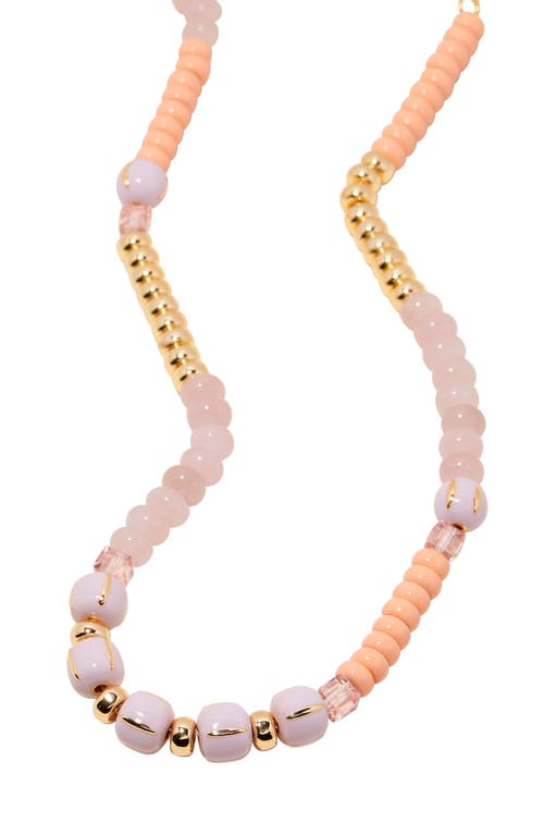 Brook & York Brook And York Paloma Beaded Necklace In Gold/pink