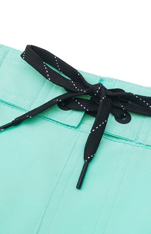 Rokka&rolla Quick-dry Stretch Swim Trunks With Adjustable Waistband In Teal