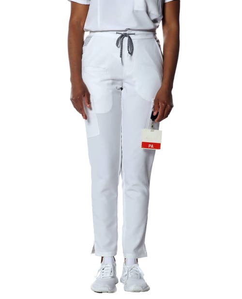 Shop Members Only Reus Open Bottom Scrub Pants In White