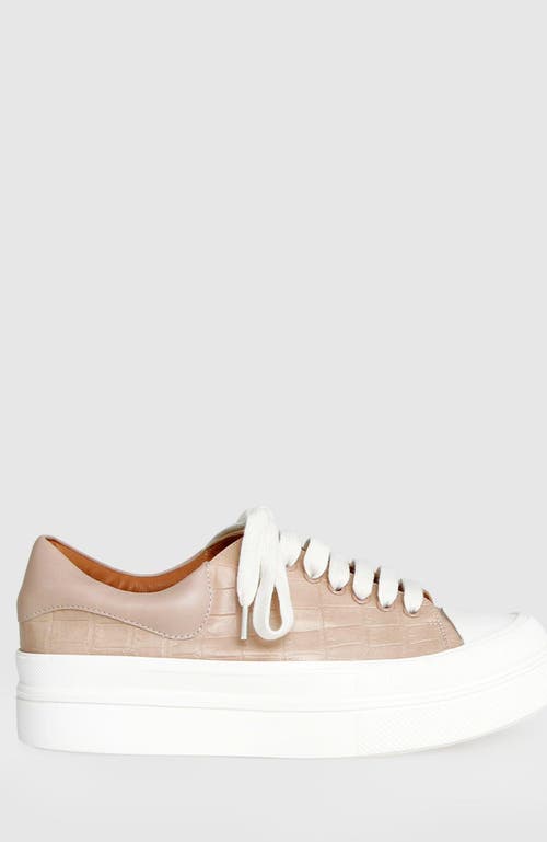 Belle & Bloom Just A Dream Croc Leather Sneaker - Blush