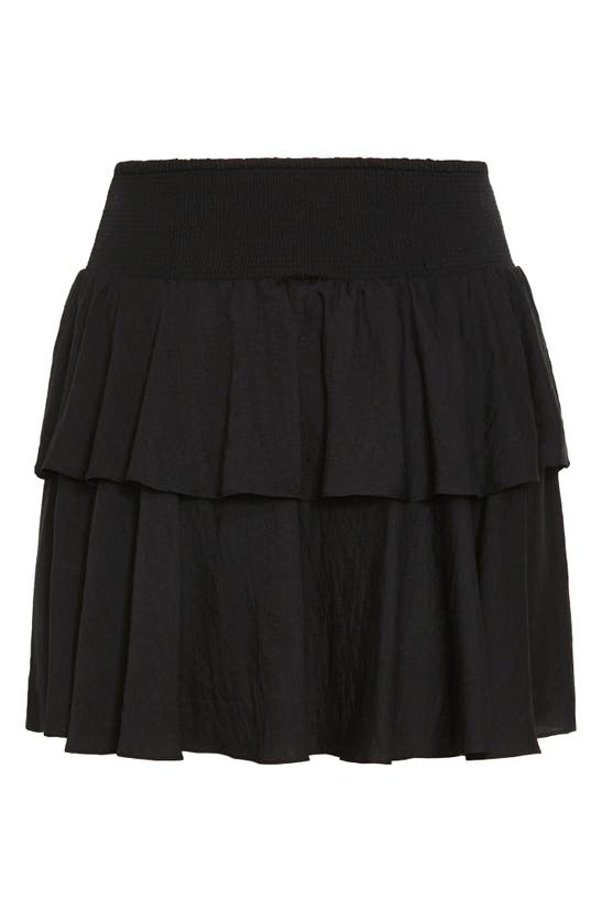 Shop City Chic Poppie Tiered Skirt In Black