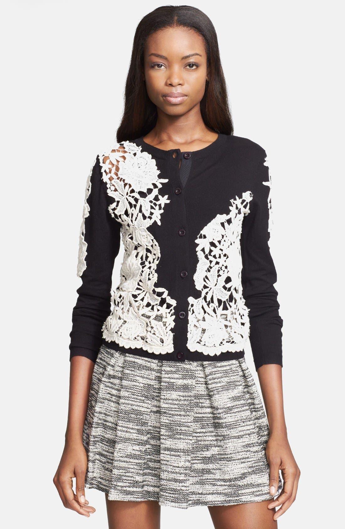 Alice + Olivia Embroidered Lace Cardigan Nordstrom