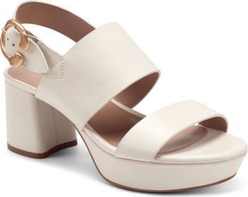 White deals platforms sandals