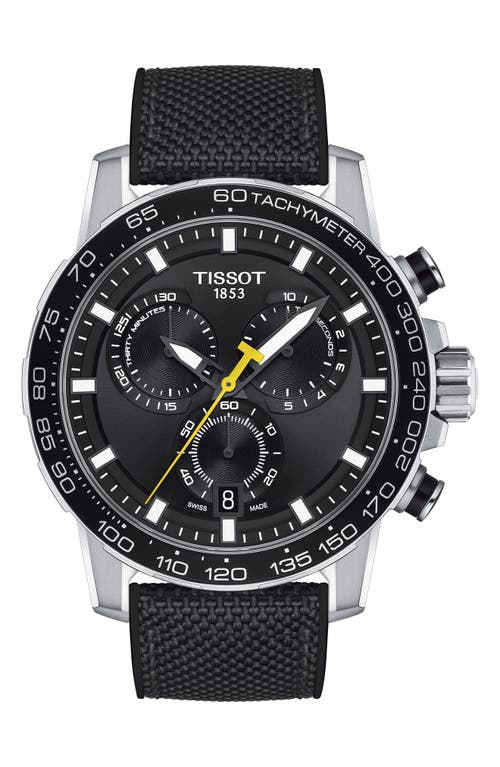 Tissot T-sport Supersport Giro Chronograph Interchangeable Strap Watch, 45.5mm In Black