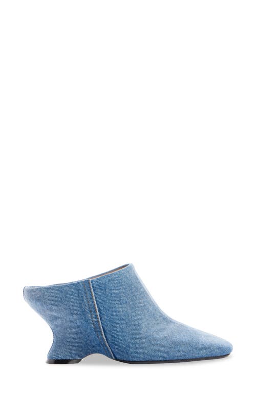 Shop Dries Van Noten Dented Wedge Mule In Light Blue