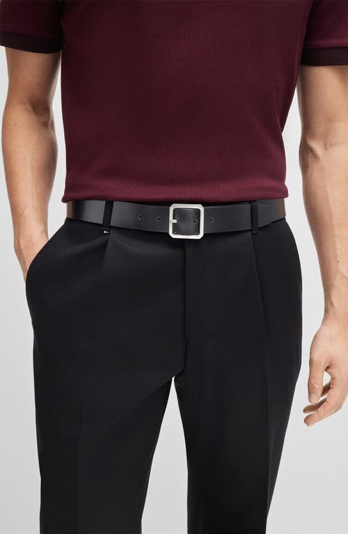 Shop Hugo Boss Boss Carym Leather Belt In Black