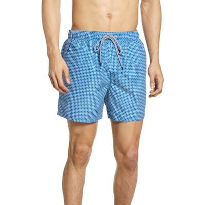Ted Baker London Octagon Swim Trunks, Blue